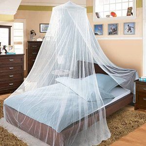 Bundle: 2 mosquito nets and hangars (single to king beds). New from Amazon.com